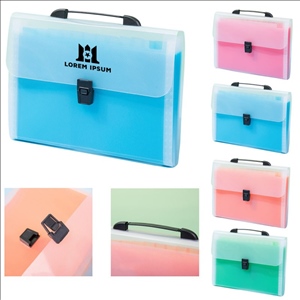Portable Document Organizer with Handle & Snap Closure
